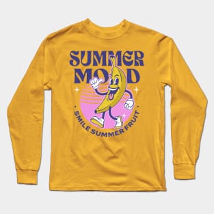 Banana summer mood illustration Long Sleeve T-Shirt